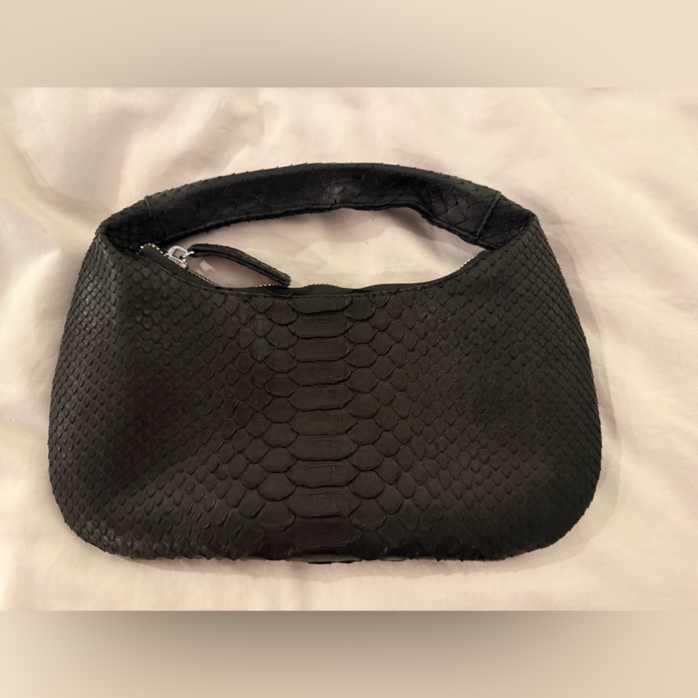 Custom made black python mini bag - image 5